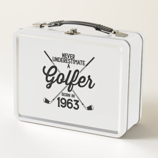 60歳ゴルファー・ゴルフ1963年ゴルファー60位 メタルランチボックス (正面)