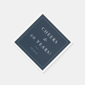 60歳シンプル誕生日パーティー スタンダードカクテルナプキン (角)