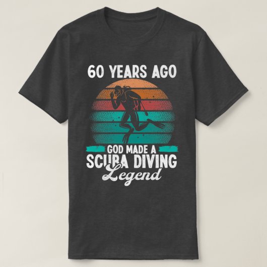 60歳スキューバダイビングダイバー60誕生日 Tシャツ (デザイン正面)