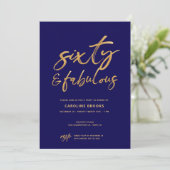 60歳ステキな誕生日招待状 招待状 (スタンド正面)