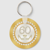 60歳パーソナライズされたの誕生日パーティー好意,格安 キーホルダー (裏面)