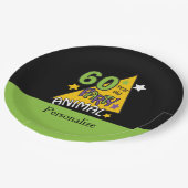 60歳パーティー動物 – 60誕生日 ペーパープレート (アングル)