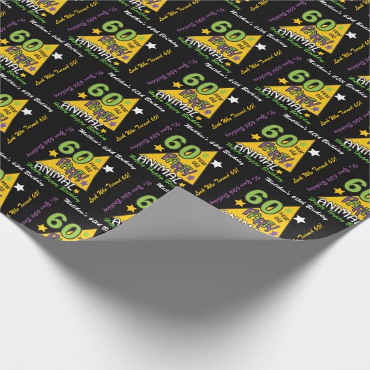 60歳パーティー動物 – 60誕生日 ラッピングペーパー (角)