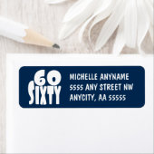 60歳ビッグレタリングはっきりした ラベル (インサイチュ)