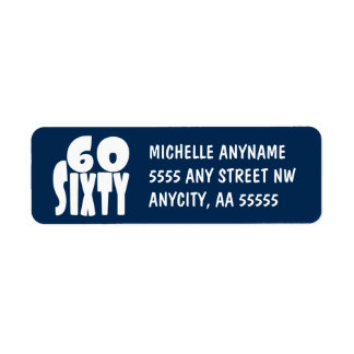 60歳ビッグレタリングはっきりした ラベル
