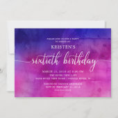 60歳モダンの誕生日パーティーへの招待 招待状 (正面)