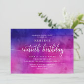 60歳モダンの誕生日パーティーへの招待 招待状 (スタンド正面)