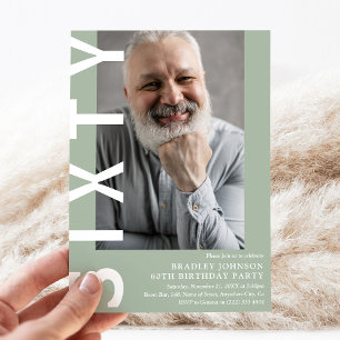 60歳モダンの誕生日パーティーへの招待 招待状