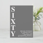 60歳モダンの誕生日パーティー 招待状 (スタンド正面)