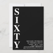 60歳モダンの誕生日パーティー 招待状 (正面)