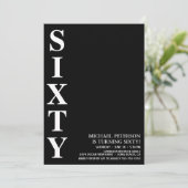 60歳モダンの誕生日パーティー 招待状 (スタンド正面)