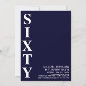60歳モダンの誕生日パーティー 招待状 (正面)
