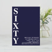 60歳モダンの誕生日パーティー 招待状 (スタンド正面)