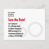 60歳モダンの誕生日パーティーA03Aを保存 案内ポストカード (裏面)