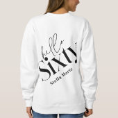 60歳モダンミニマルエレガントの誕生日 スウェットシャツ (裏面)