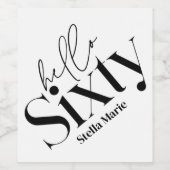 60歳モダンミニマルエレガントの誕生日 ワインラベル (シングルラベル)