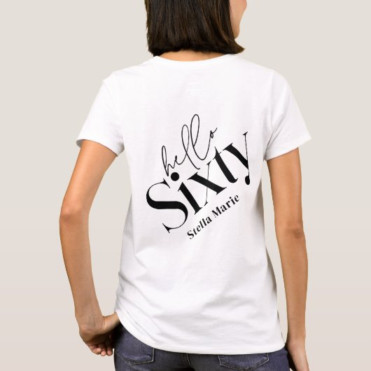 60歳モダンミニマルエレガントの誕生日 Tシャツ (裏面)