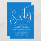 60歳モダン生誕生会 招待状 (正面/裏面)
