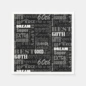 60歳ユニークの誕生日プレゼント スタンダードカクテルナプキン (正面)