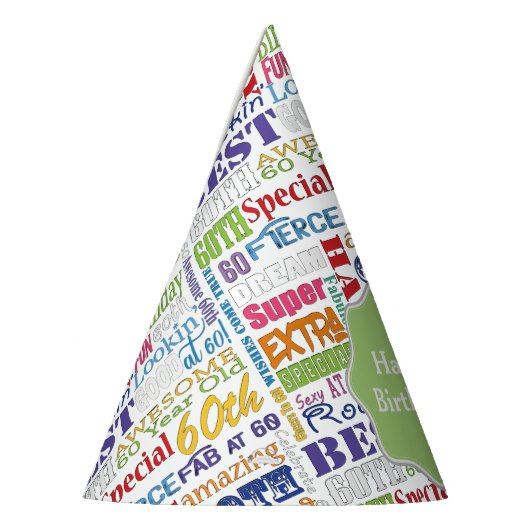 60歳ユニークの誕生日プレゼント パーティーハット (左)