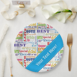 60歳ユニークの誕生日プレゼント ペーパープレート