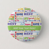 60歳ユニークの誕生日プレゼント 缶バッジ (正面)