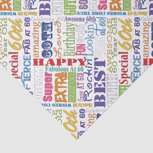 60歳ユニークの誕生日プレゼント 薄葉紙 (詳細)