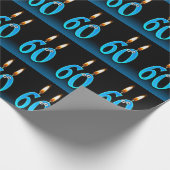 60歳ユーモアのあるの誕生日の蝋燭（眼球） ラッピングペーパー (角)