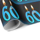 60歳ユーモアのあるの誕生日の蝋燭（眼球） ラッピングペーパー (ロールコーナー)
