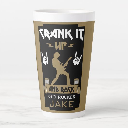 60歳ロッカーズ誕生日 カフェラテマグ (正面)