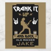 60歳ロッカーズ誕生日 ワインラベル (シングルラベル)
