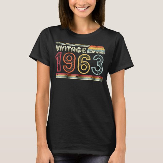 60歳ヴィンテージ1963 60誕生日1 Tシャツ (正面)