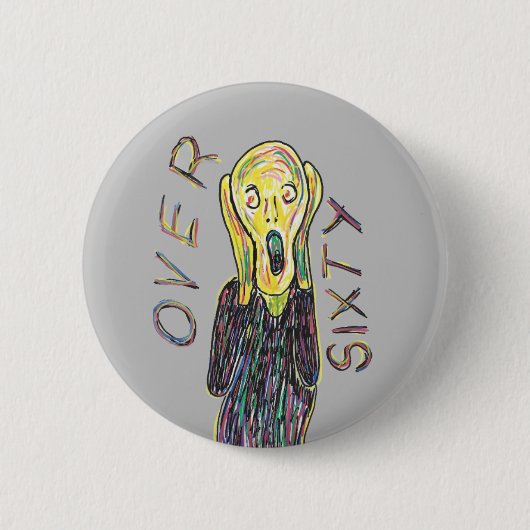 60歳以上の誕生日ピンバッジ61歳以上 缶バッジ (正面)