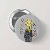 60歳以上の誕生日ピンバッジ61歳以上 缶バッジ (正面&裏面)