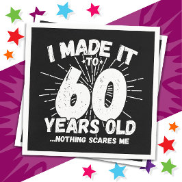 60歳皮肉ミームおもしろい60誕生日 スタンダードカクテルナプキン