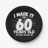 60歳皮肉ミームおもしろい60誕生日 ペーパープレート (正面)