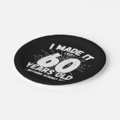 60歳皮肉ミームおもしろい60誕生日 ペーパープレート (アングル)