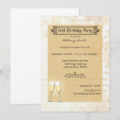 60歳素朴誕生日パーティーの招待 招待状 (正面/裏面)