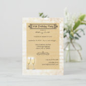 60歳素朴誕生日パーティーの招待 招待状 (スタンド正面)