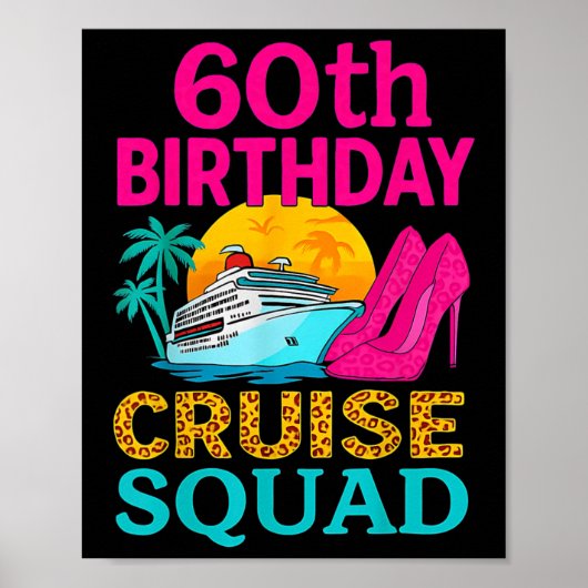 60歳誕生日クルーズチーム 60歳 バケーションP ポスター (正面)