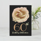 60歳誕生日パーティーの招待大金ゴールドバラ 招待状 (スタンド正面)