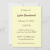 60歳誕生日パーティーの招待大金ゴールドバラ 招待状 (裏面)