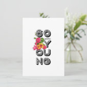 60歳誕生日パーティーの招待- 60歳の若さ 招待状 (スタンド正面)