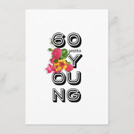 60歳誕生日パーティーの招待- 60歳の若さ 招待状