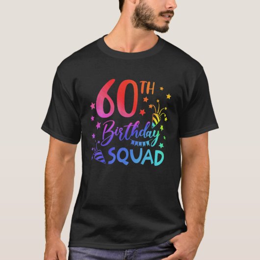60歳誕生日分隊絞り染め60th B Day Tシャツ (正面)