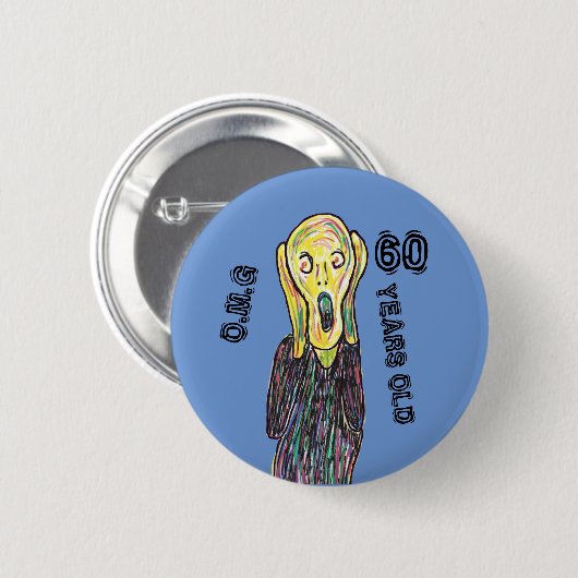 60歳誕生日 缶バッジ (正面&裏面)