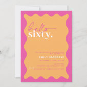 60歳鮮やか誕生日パーティー 招待状 (正面)