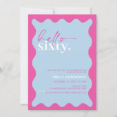 60歳鮮やか誕生日パーティー 招待状 (正面)