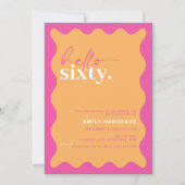 60歳鮮やか誕生日パーティー 招待状 (正面)