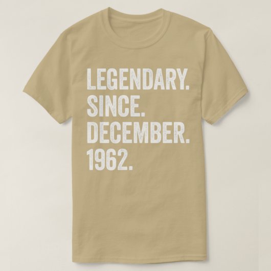 60歳1962年12月60誕生日3 Tシャツ (デザイン正面)